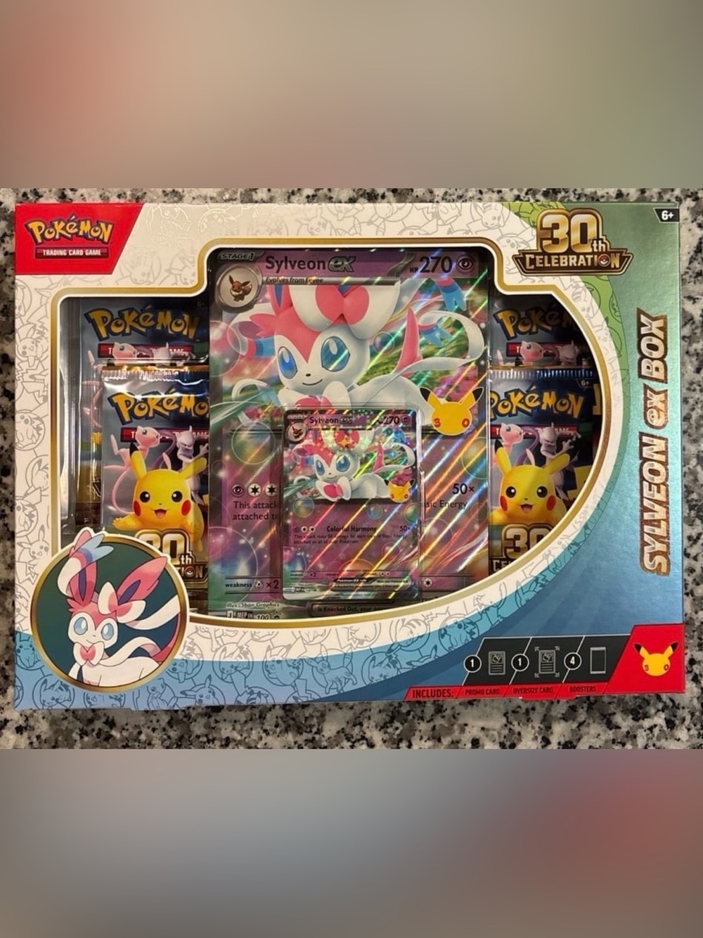 Pokemon 30th Anniversary Sylveon ex Box Trading Card Set